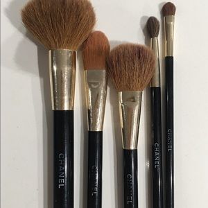 Chanel old Black and Gold Makeup Brushes